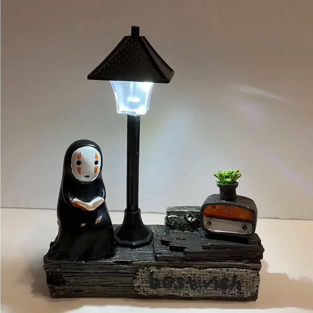 Kaonashi Spirited Away No Face Man *Best Wish * Lamp Night Light, 6.5” H